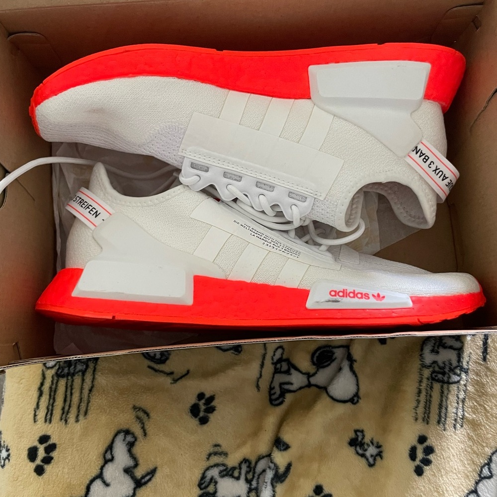 Adidas White and Red Sneakers